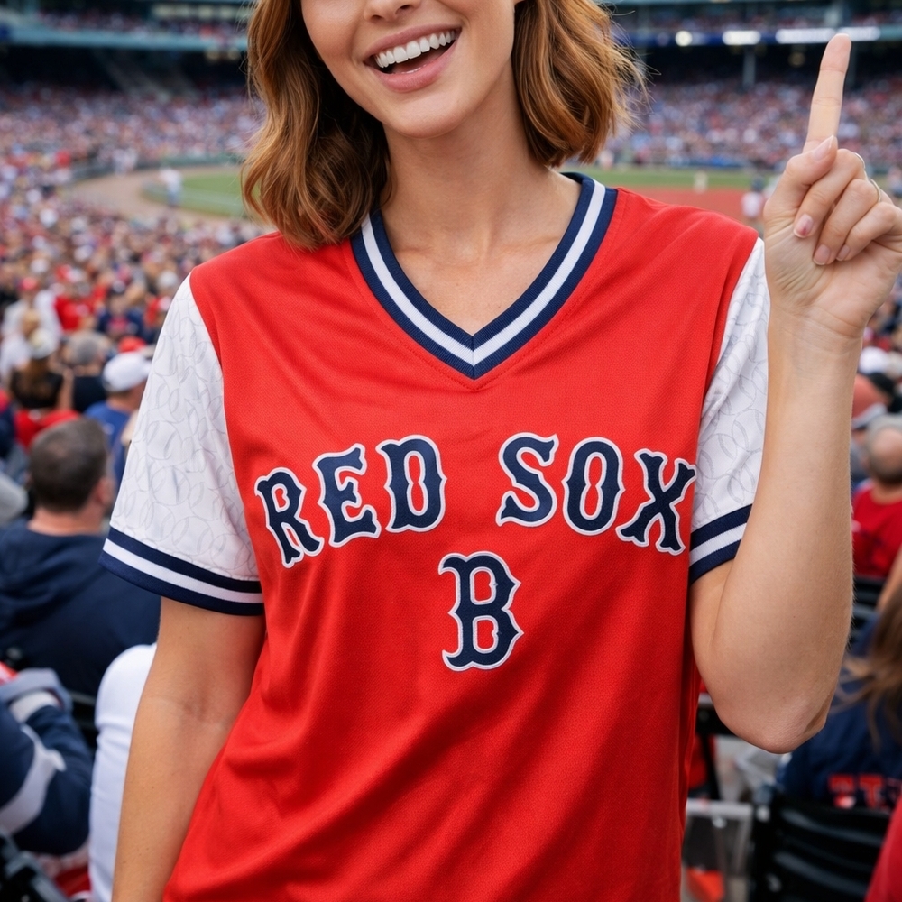 Red Sox V-Neck Jersey Shirt Size XL New